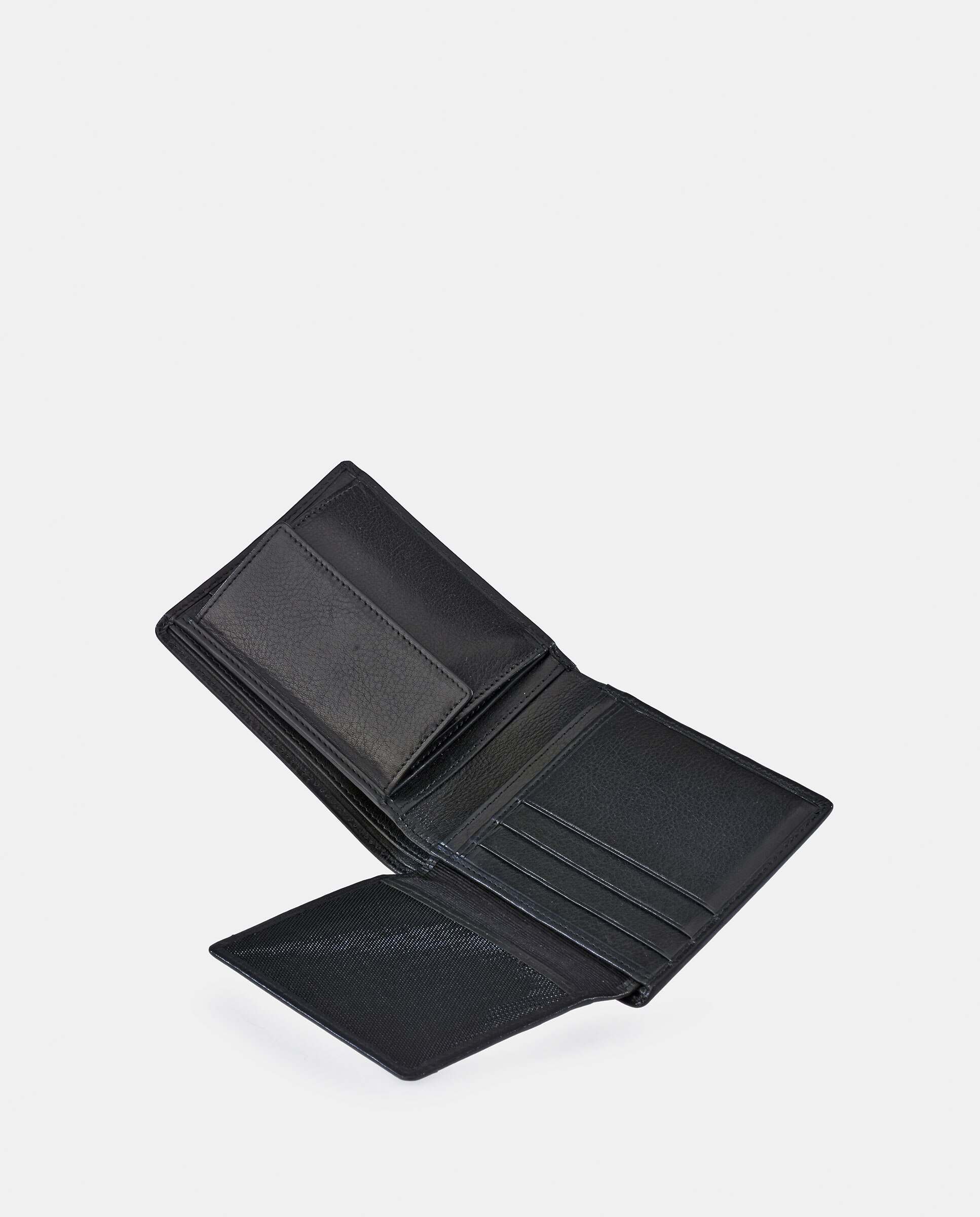 Imagen 4 de Americano Daviletto con monedero interior en piel color negro para hombre - Negro Negro