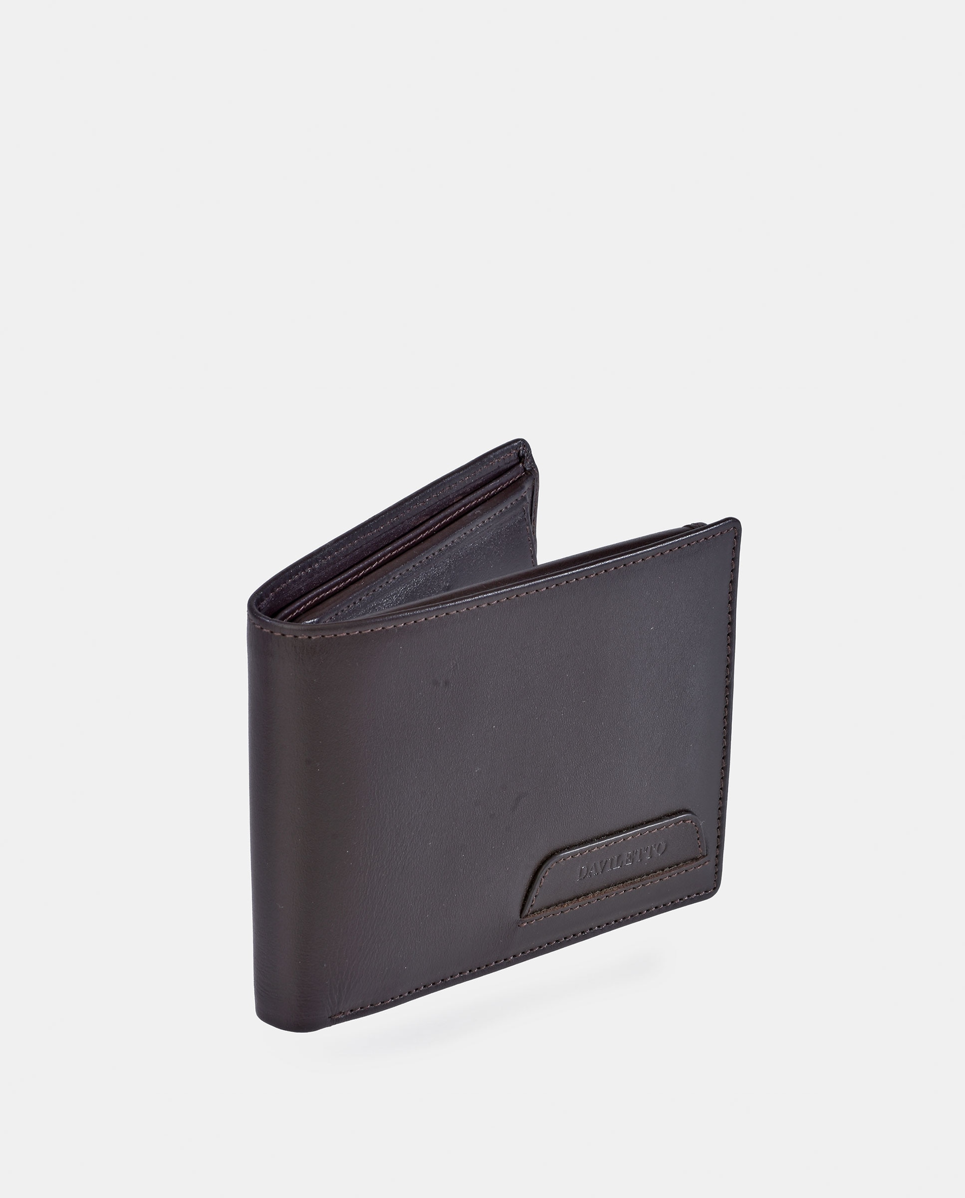 Blazer em Pele com Porta-Moedas Interior - Preto Castanho-2