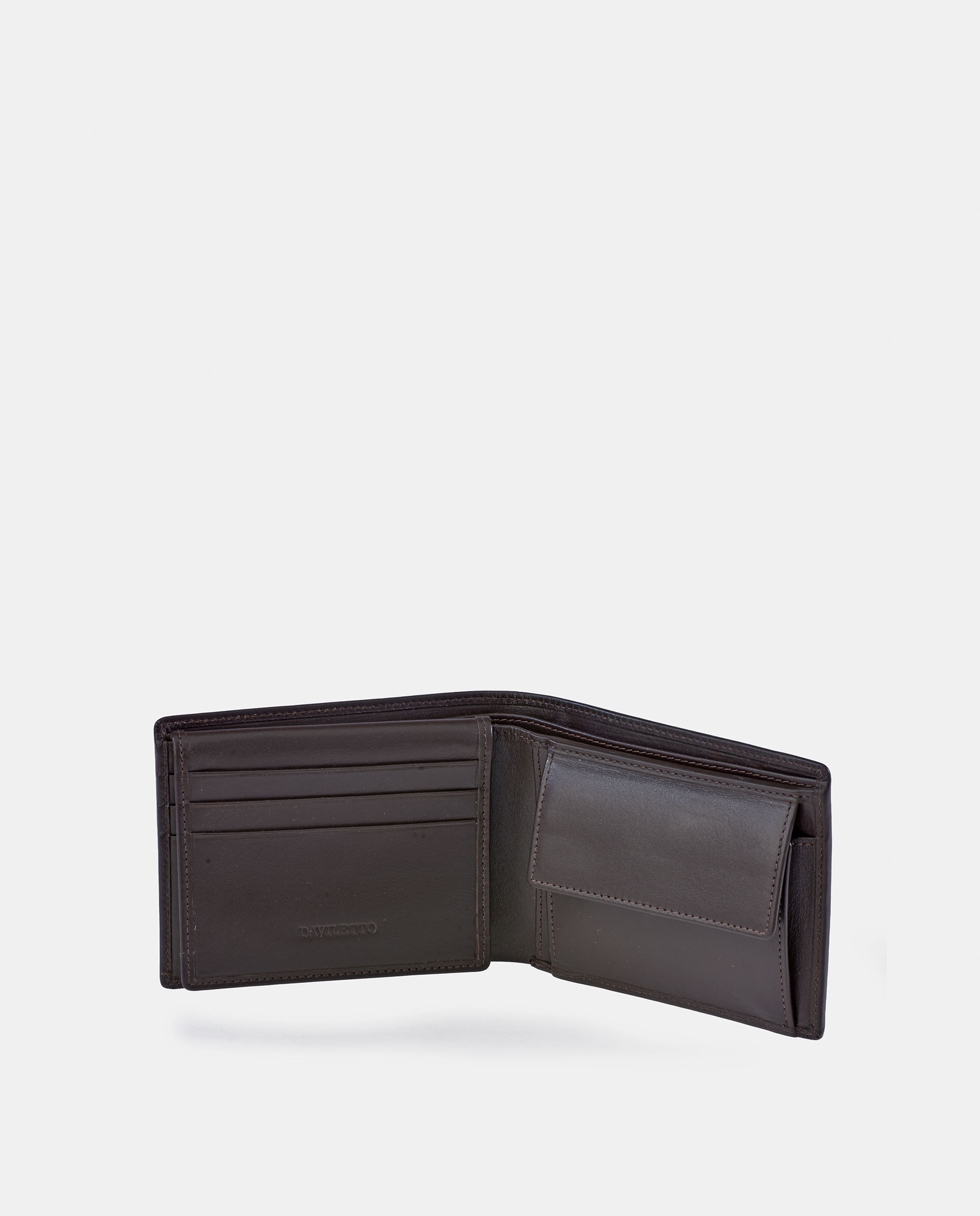 Blazer em Pele com Porta-Moedas Interior - Preto Castanho-3