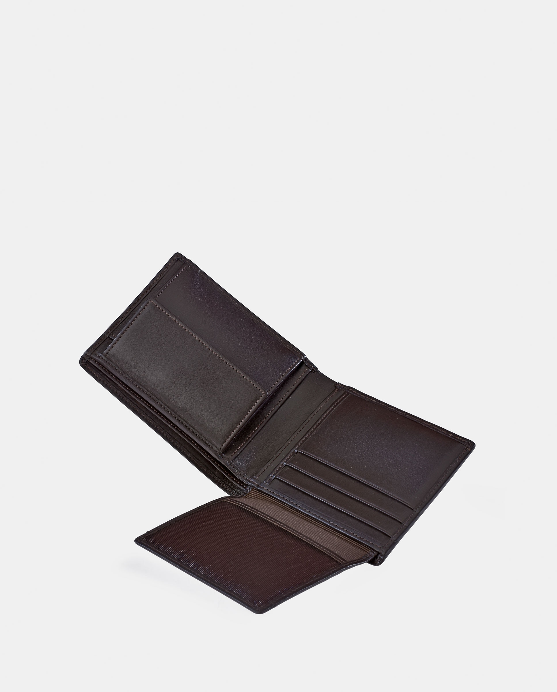 Blazer em Pele com Porta-Moedas Interior - Preto Castanho-4