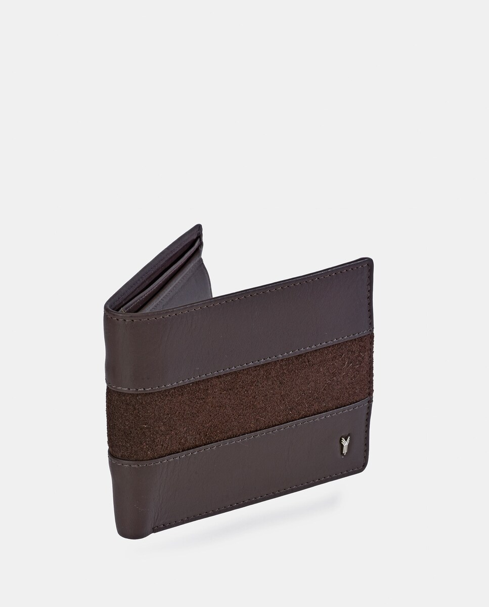 Porta-Moedas em Pele Croute Castanho-2