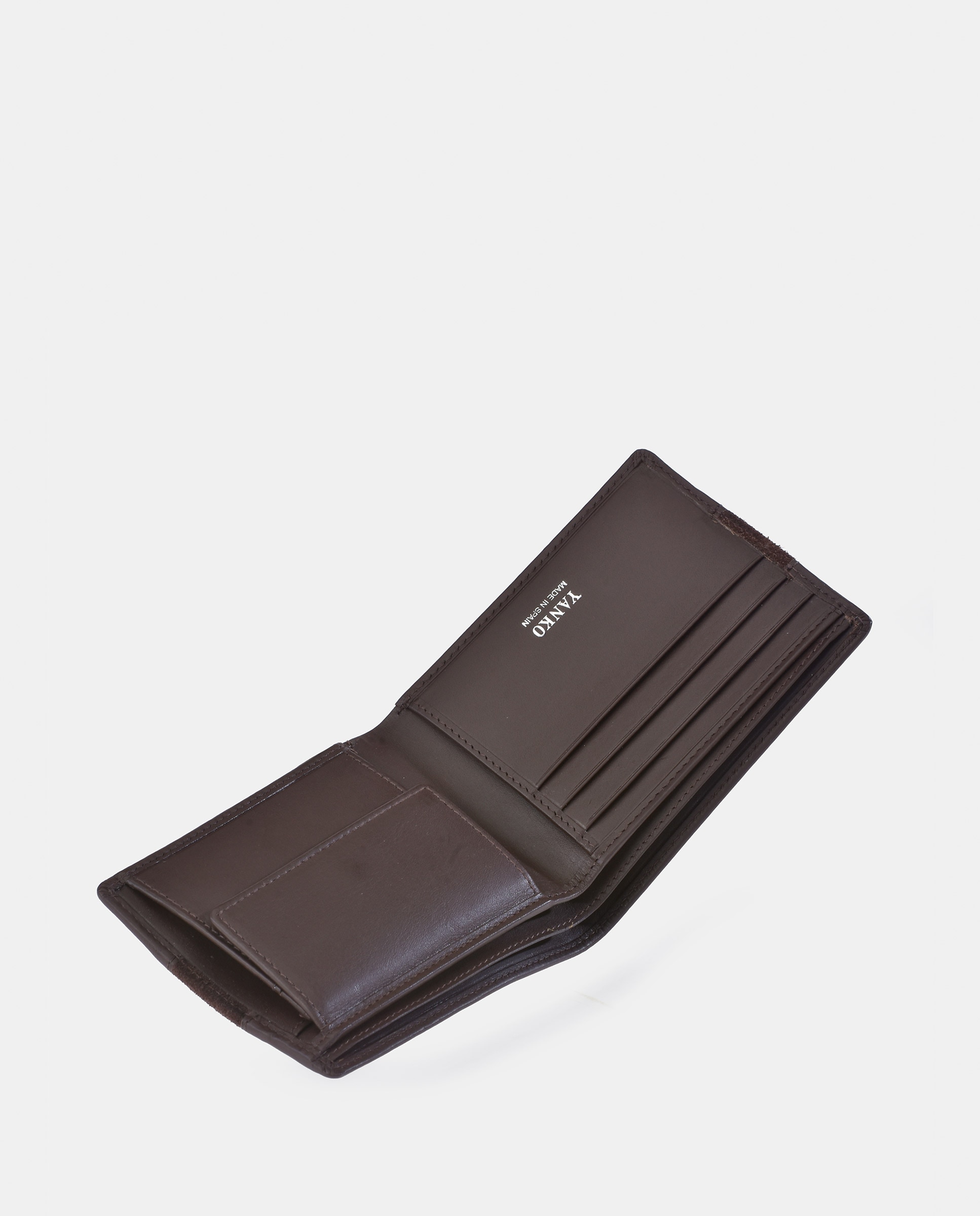 Porta-Moedas em Pele Croute Castanho-4