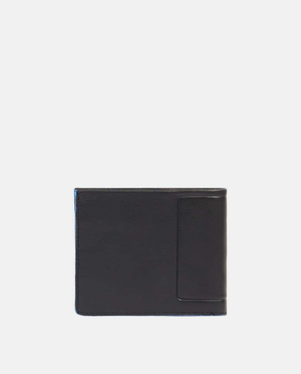 Carteira em Pele com Compartimento Amovível para Documentos e Proteção RFID Preto-3