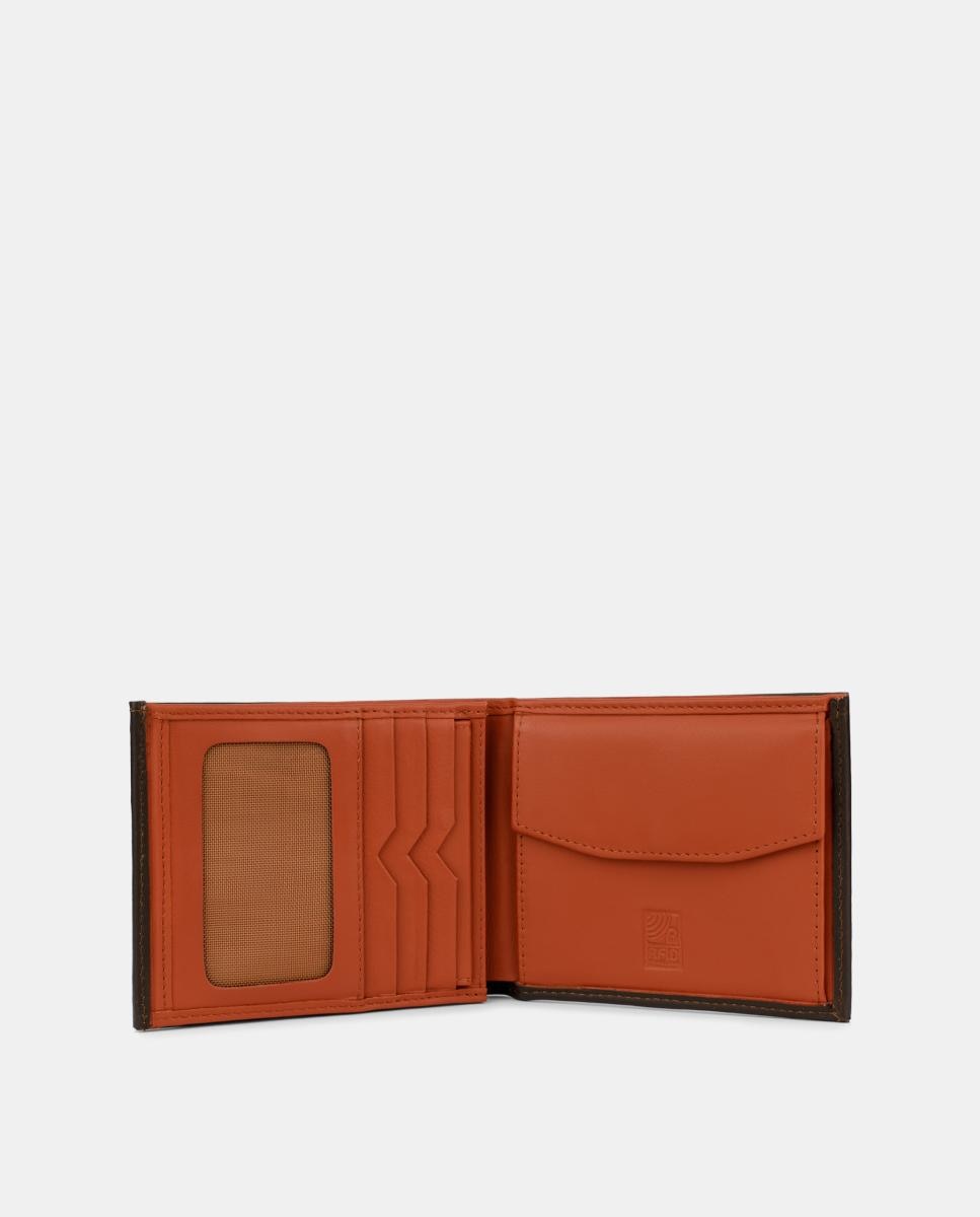 Carteira Horizontal com Porta-Moedas Interior Castanho-2