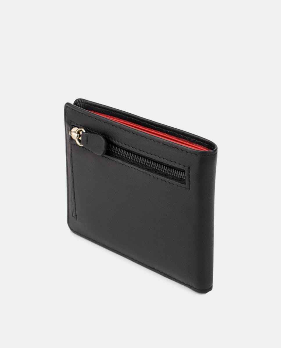 Carteira Americana com Porta-Moedas Exterior Preto-2