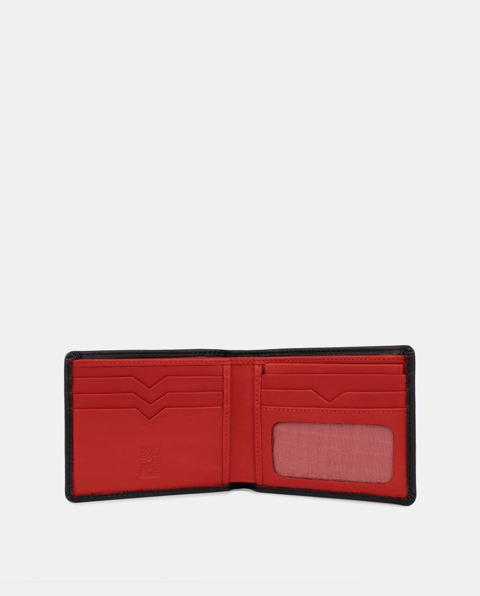 Carteira Americana com Porta-Moedas Exterior Preto-3
