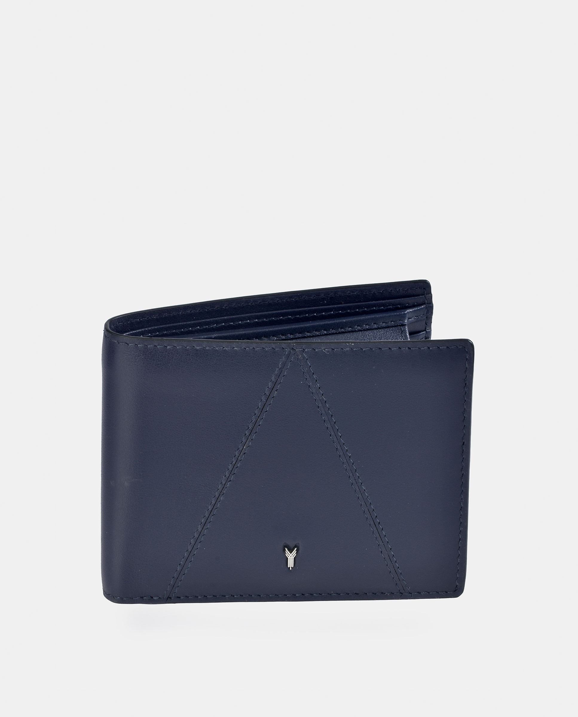 Imagem 0 de Carteira Tipo Americano em Pele com Aba e Porta-Moedas Interior - Preto