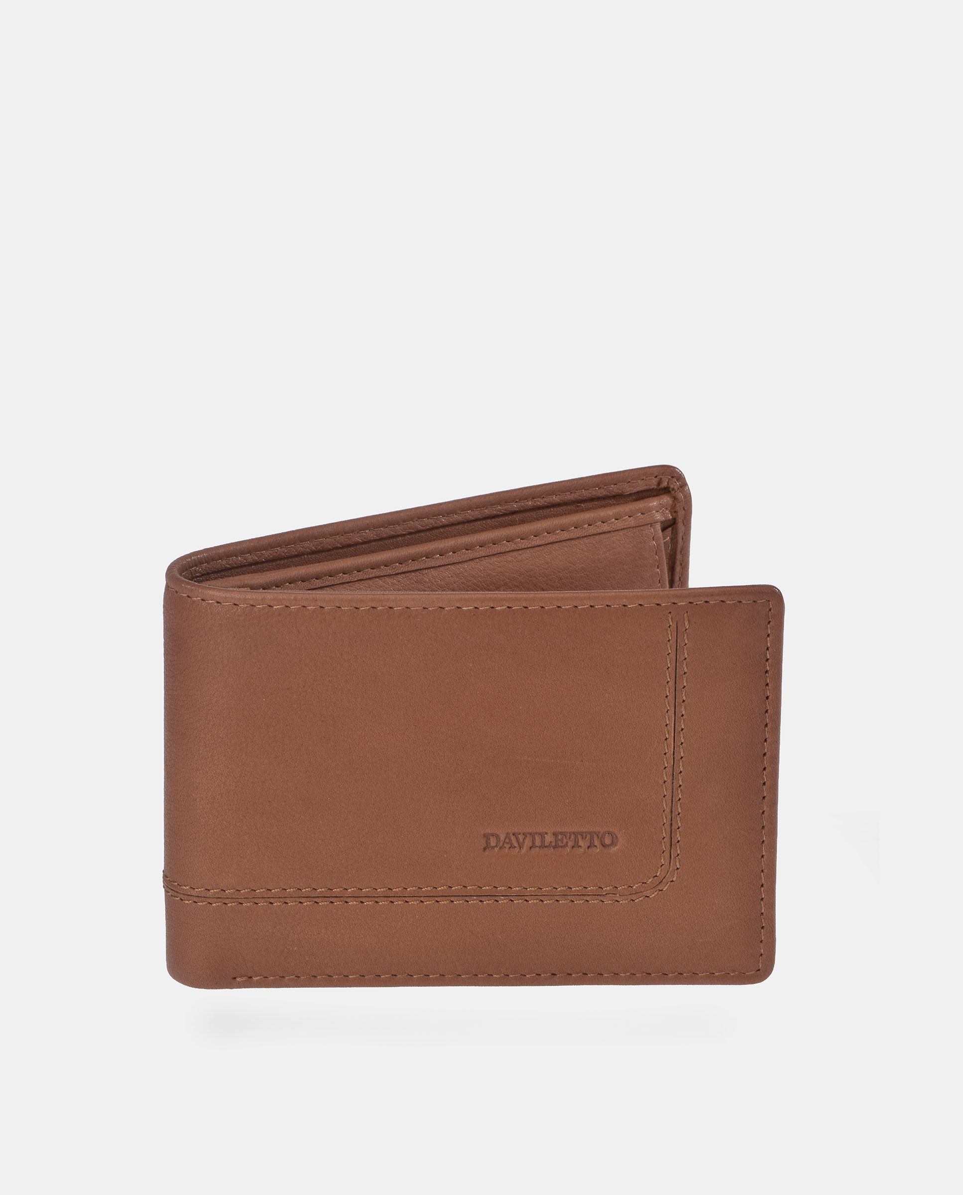 Imagem 0 de Carteira Tipo Americano em Pele com Porta-Moedas Interior