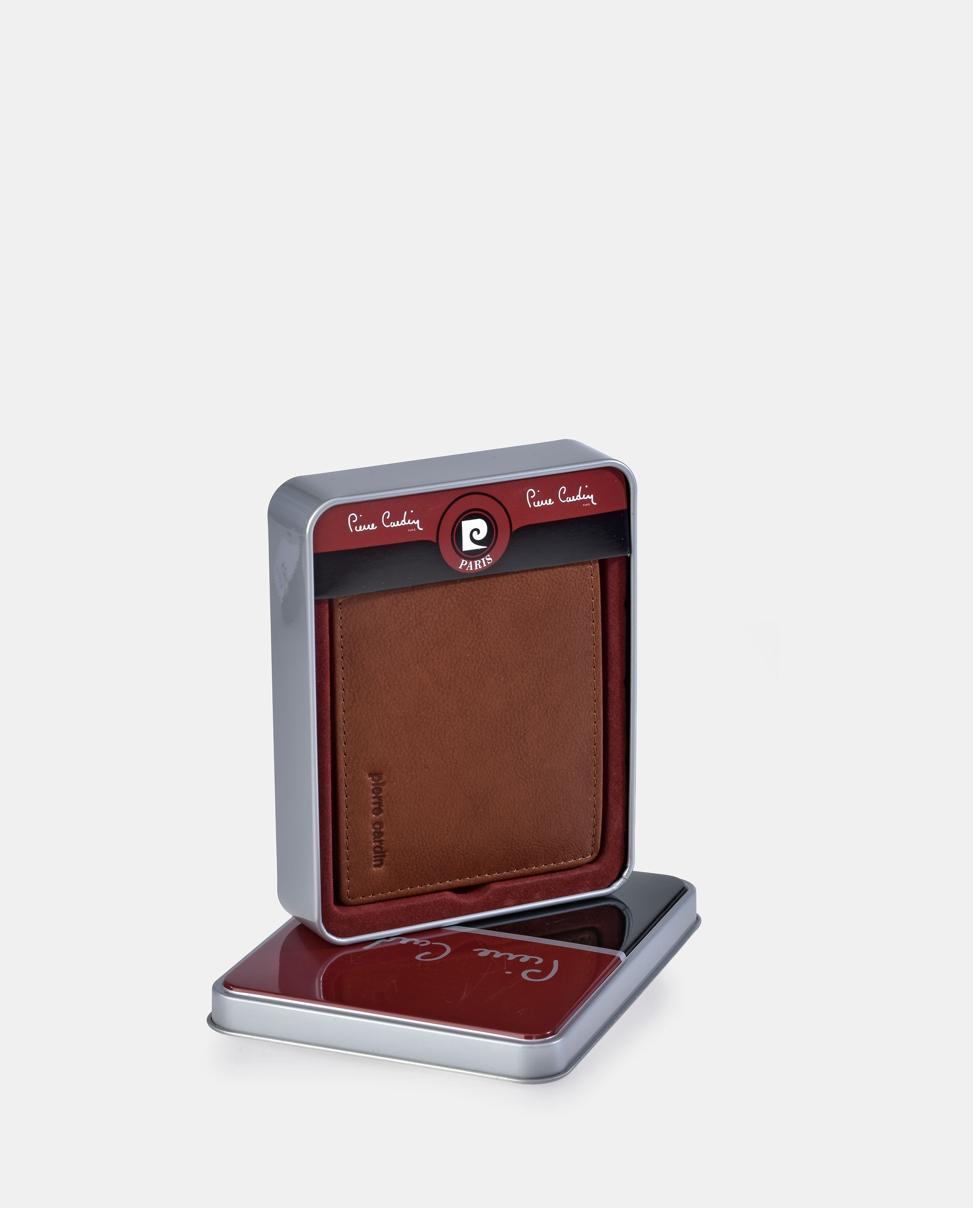 Carteira tipo Americano em Pele com Porta-Moedas Interior Couro-2
