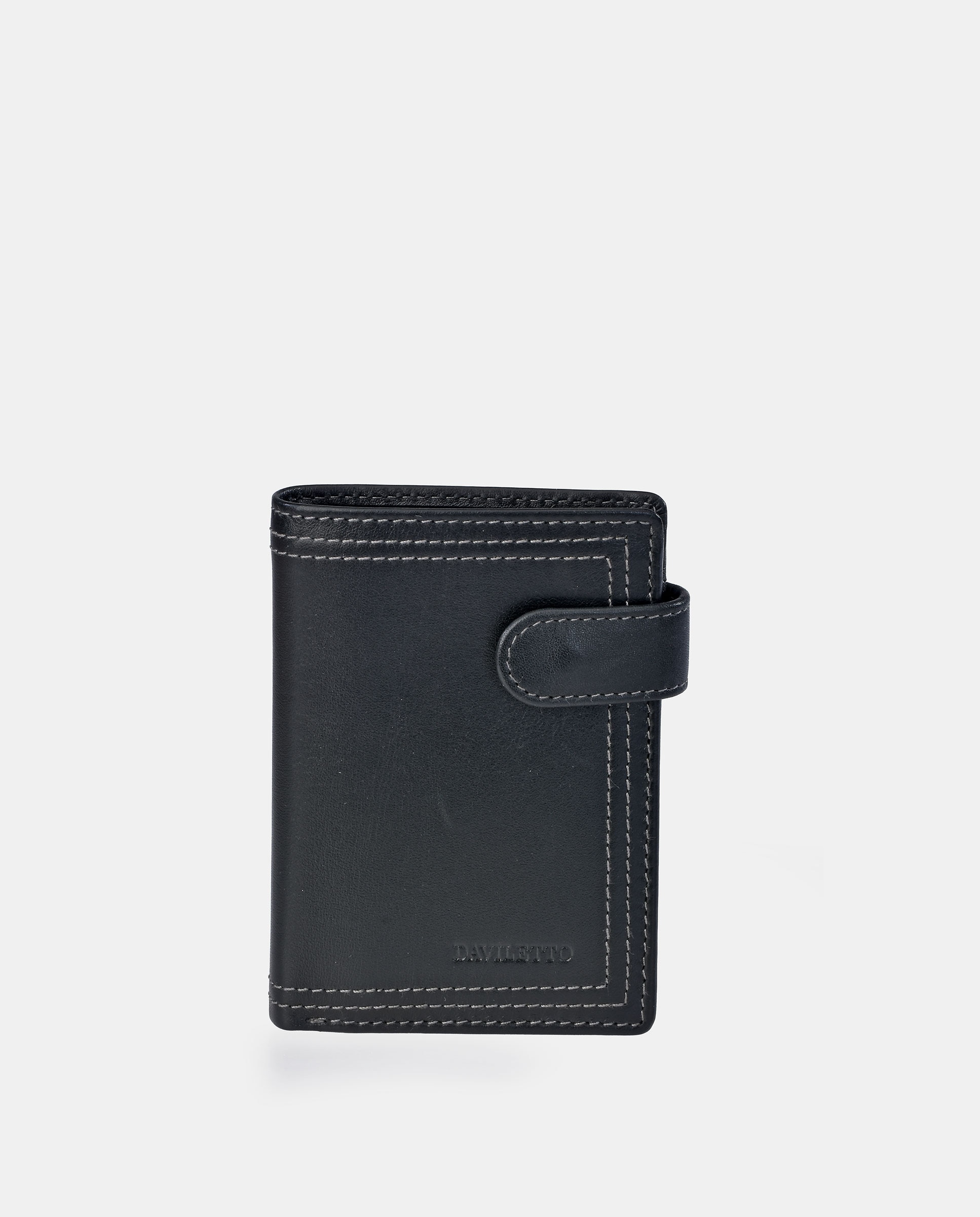 Imagen 0 de Cartera en piel de hombre Negro