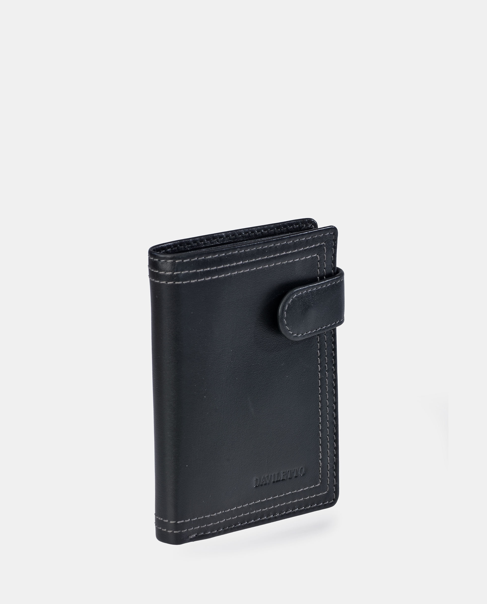 Cartera en piel de hombre - Daviletto - Negro Negro-2