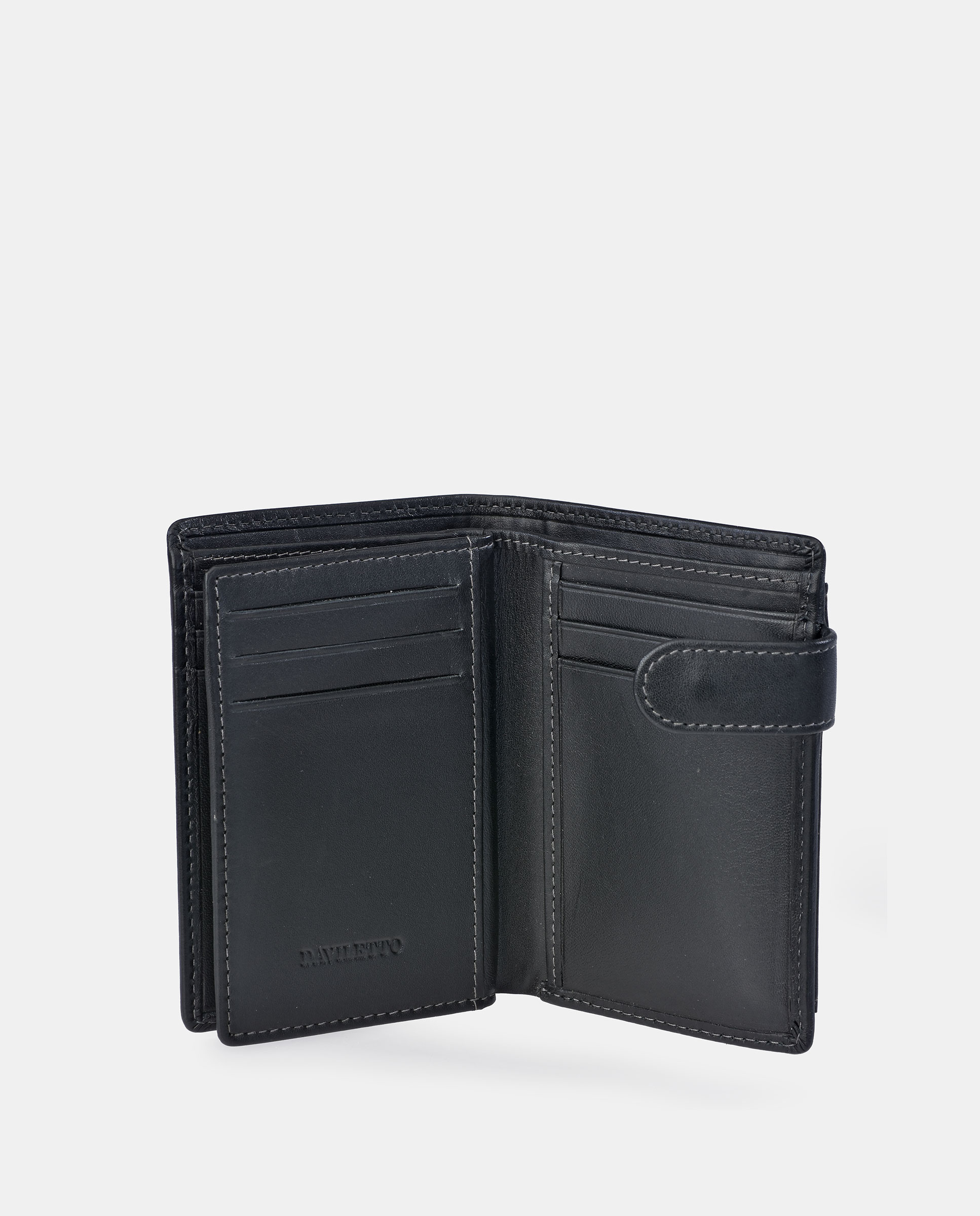 Cartera en piel de hombre - Daviletto - Negro Negro-4