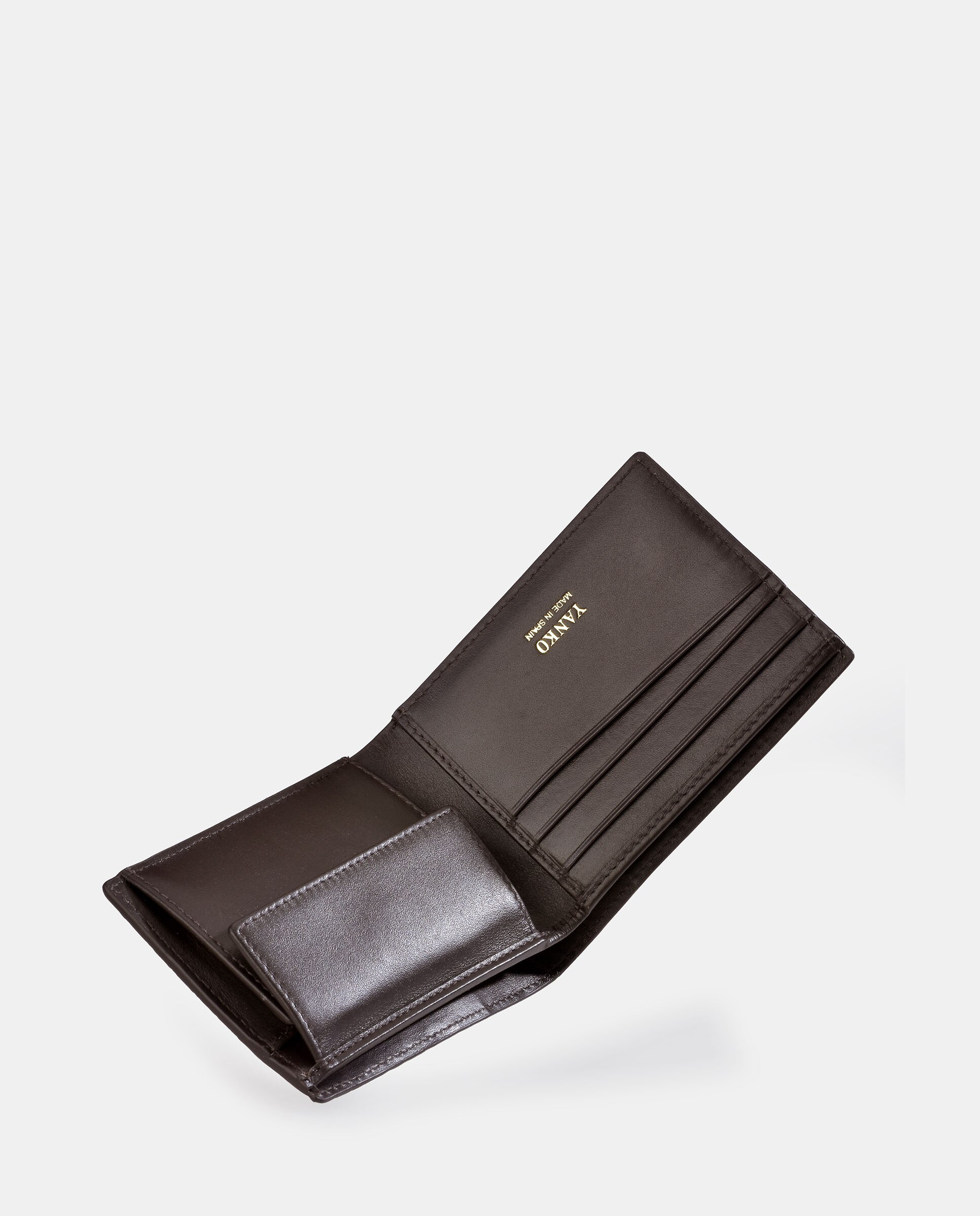 Americano en piel grabada de hombre - Yanko - Marrón Marrón-4