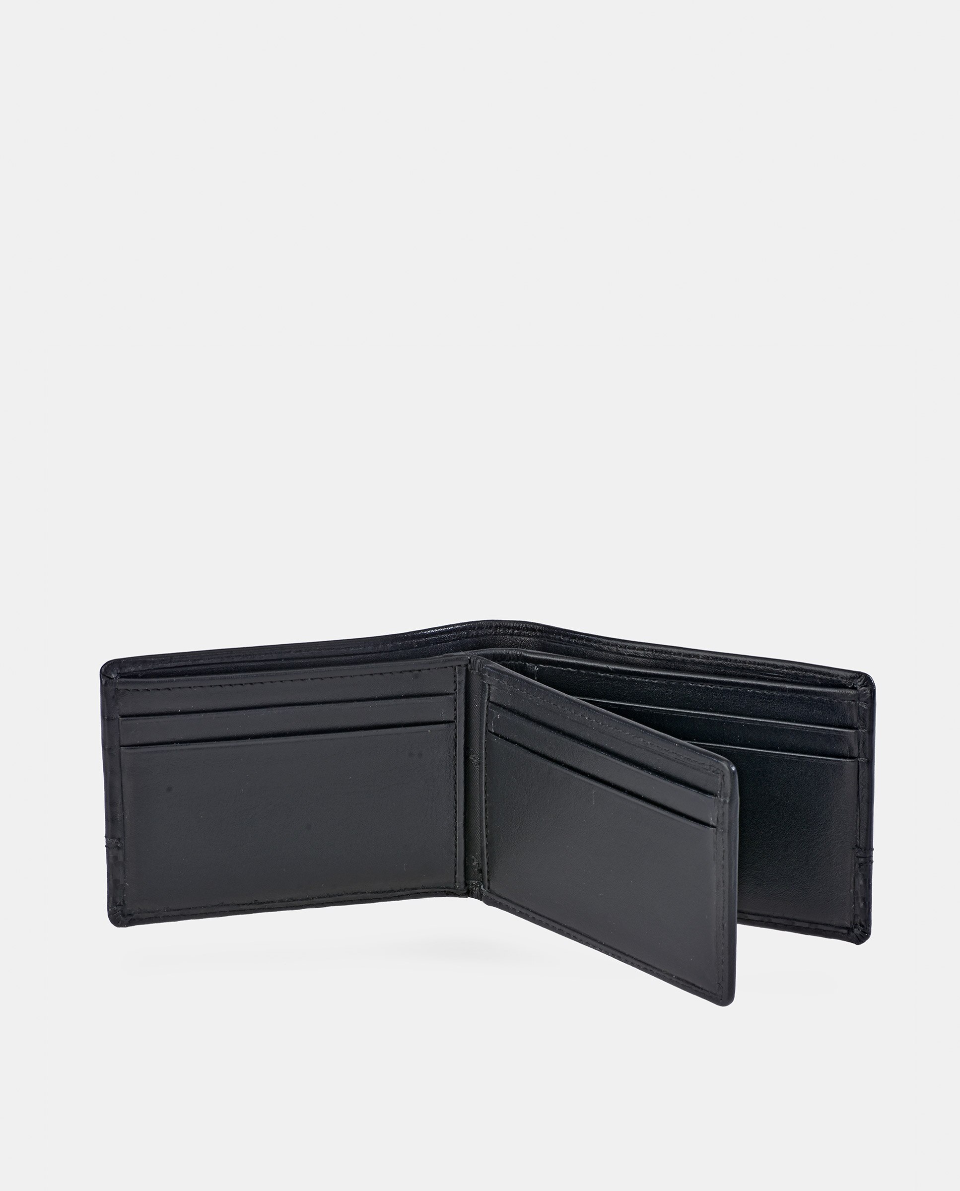 Porta-Cartões em Pele de Bovino com Efeito de Carbono Preto-4