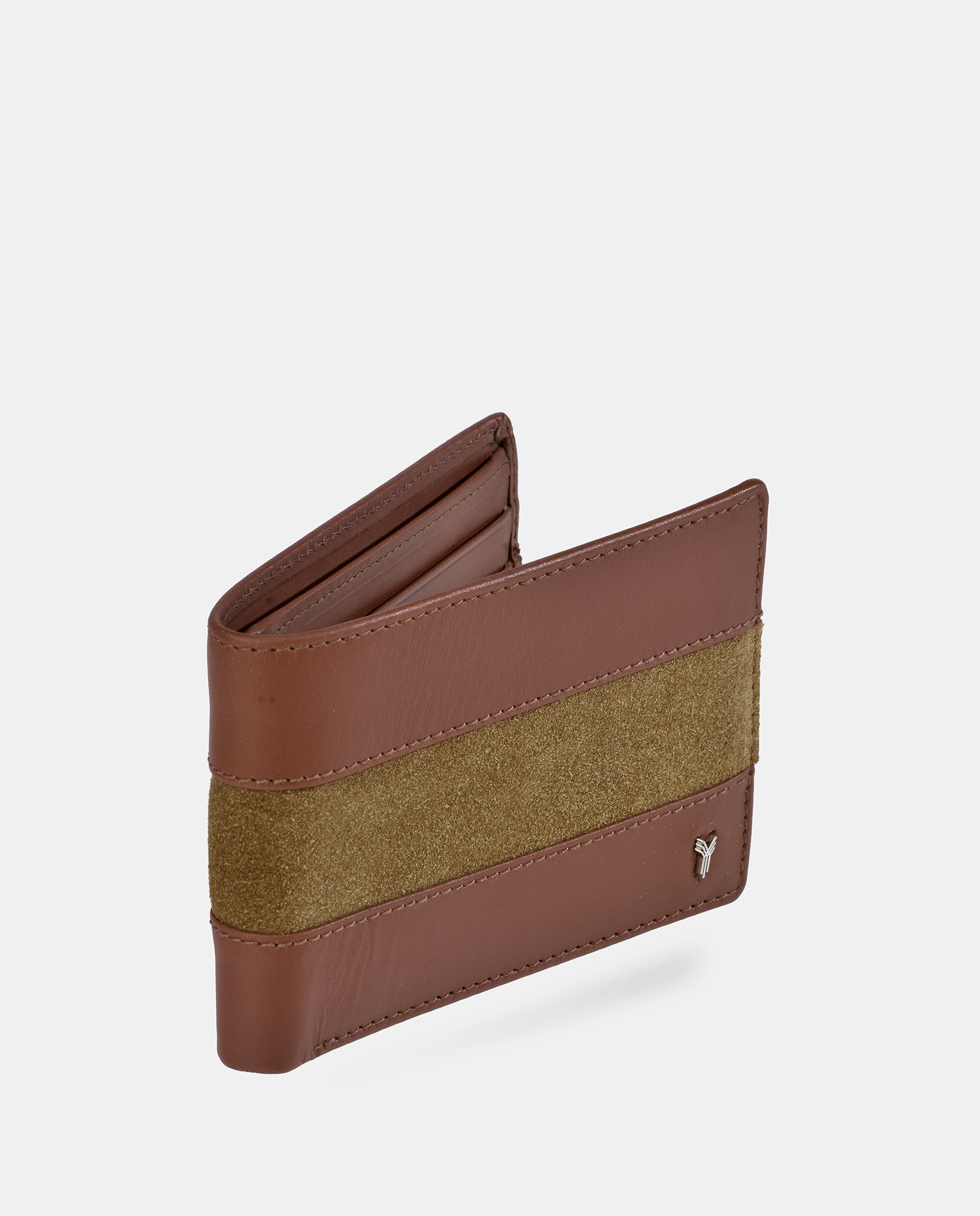 Americano tarjetero YANKO de hombre en piel serraje - Camel Camel-2