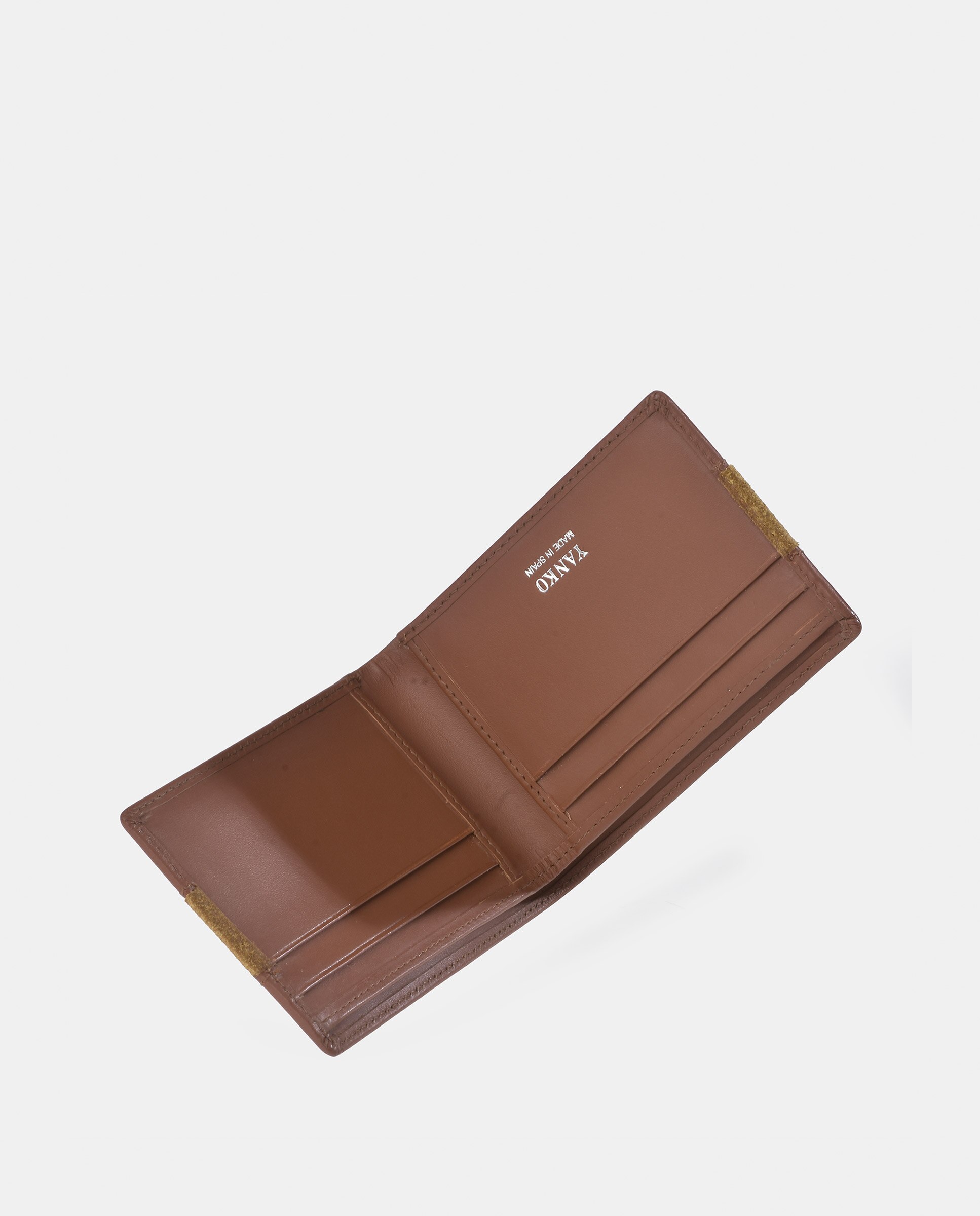 Americano tarjetero YANKO de hombre en piel serraje - Camel Camel-4