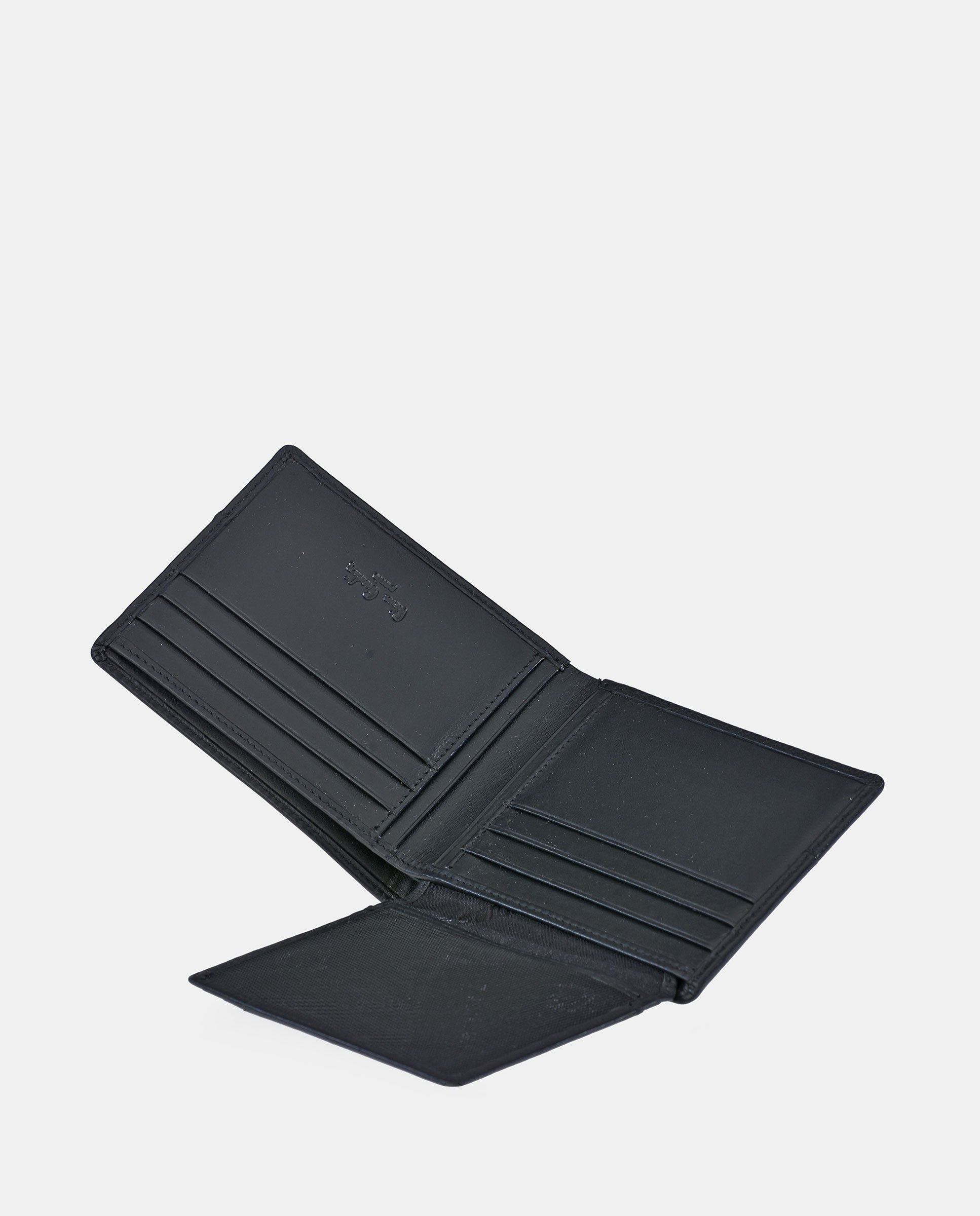 Carteira Tipo Americano em Pele Combinada com Aba Castanho-claro-4
