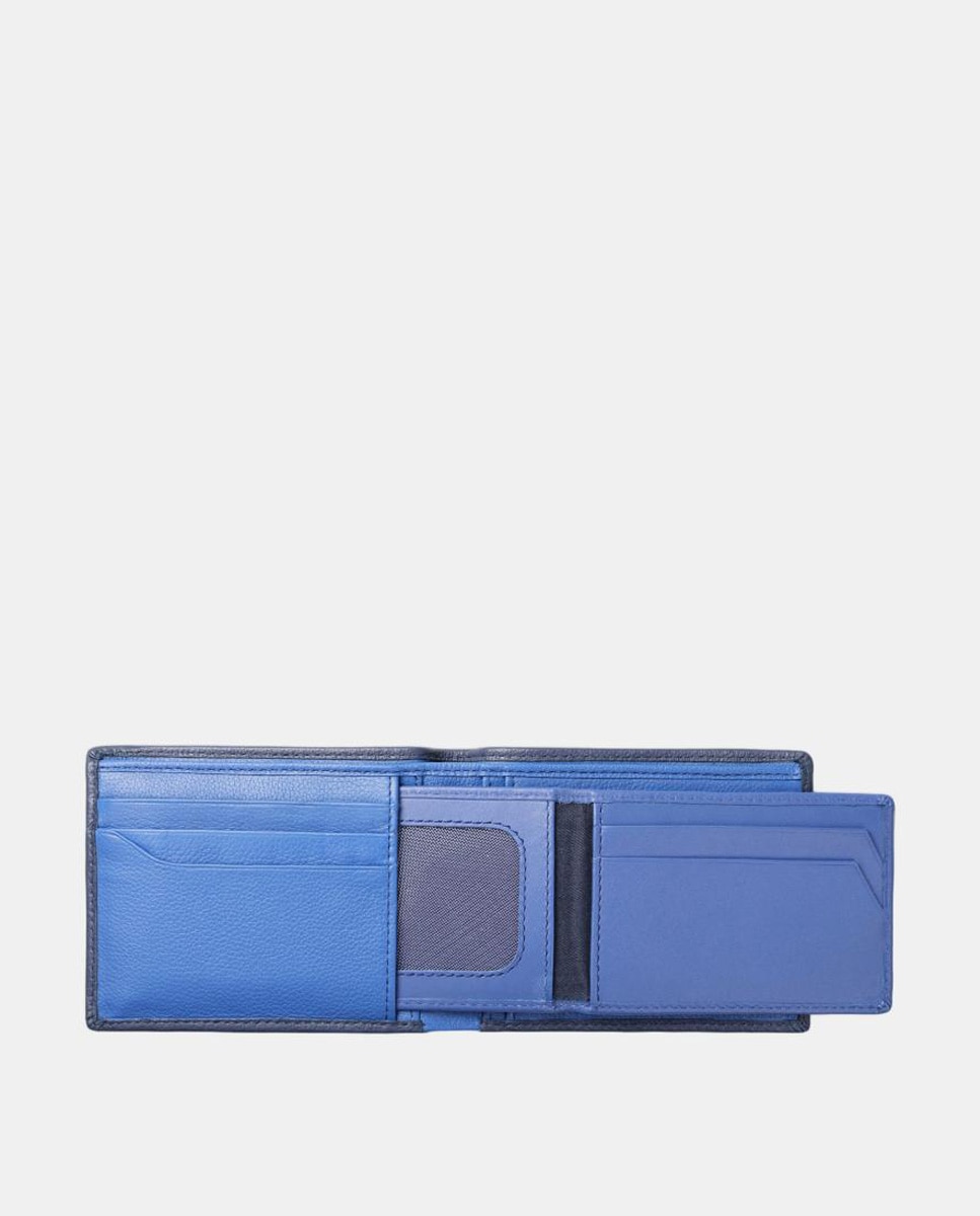 Carteira com Porta-Cartões Azul-3