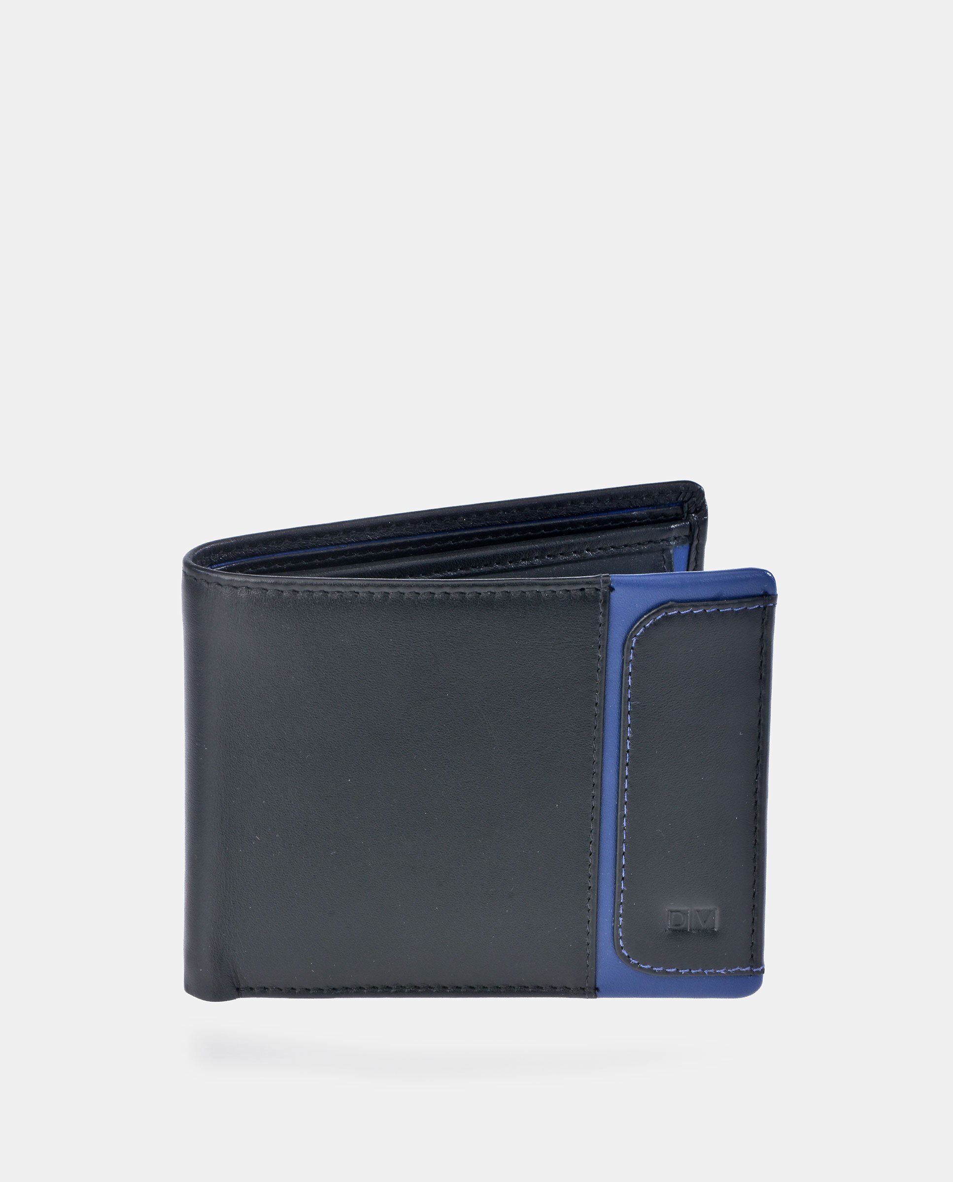 Imagen 0 de Americano hombre Daviletto con monedero interior en piel Negro