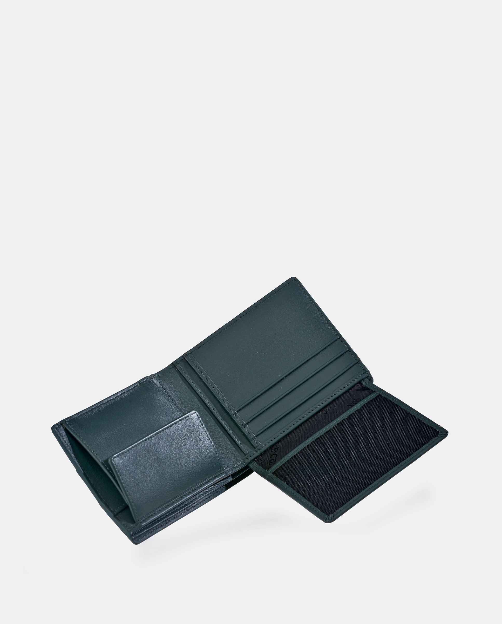Carteira tipo Americano de Pele com Porta-Moedas Interior Preto-4