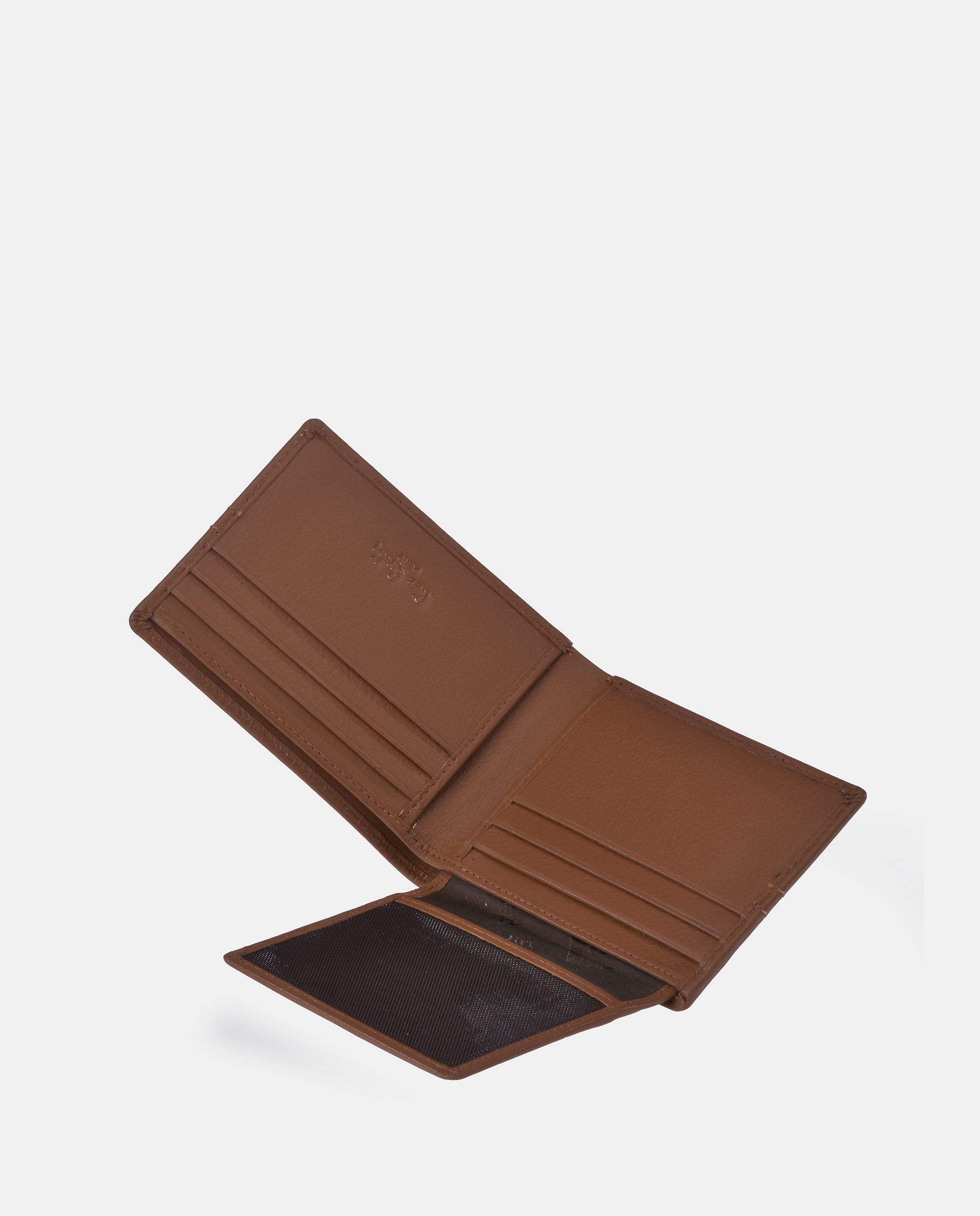 Carteira tipo Americano Compacta de Pele com Aba Couro-4