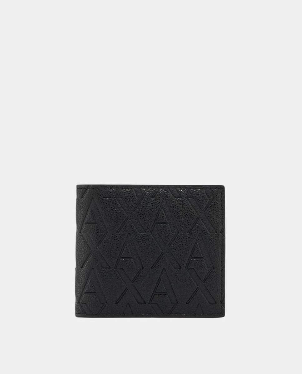 Carteira Estampada com Bolso para Moedas Preto-2