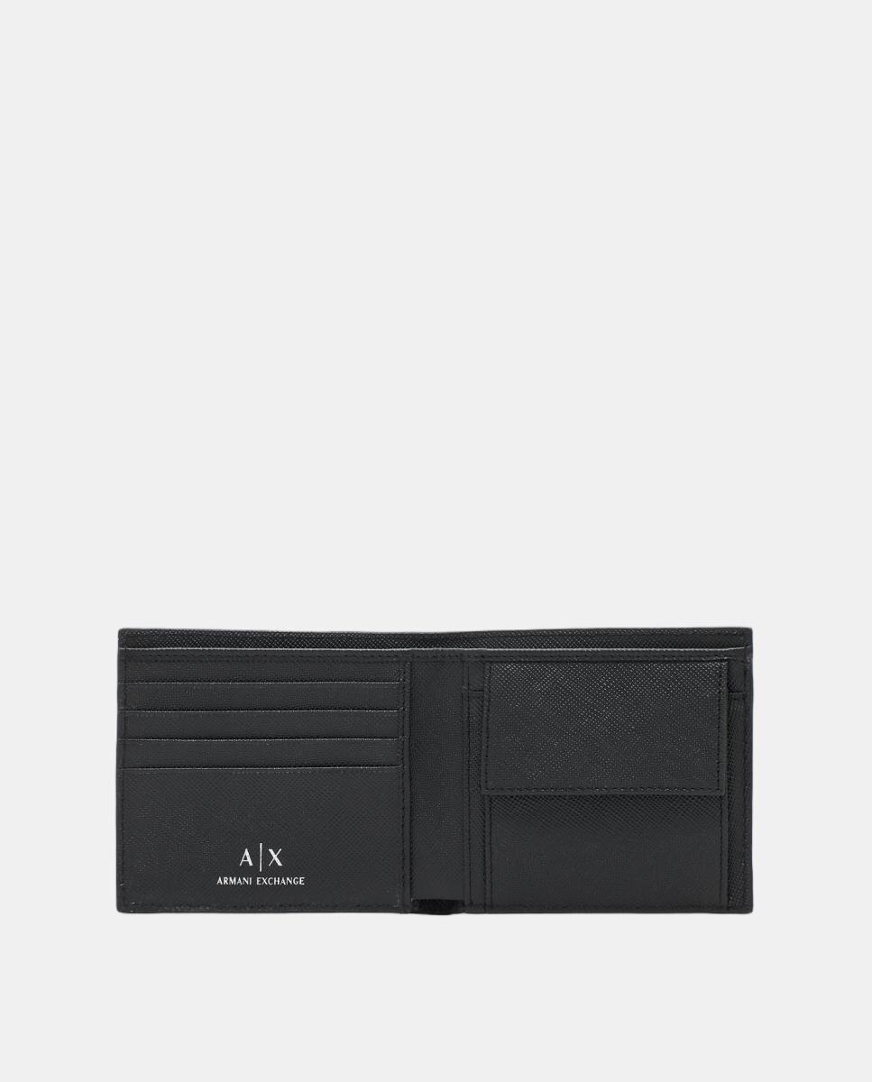 Carteira Estampada com Bolso para Moedas Preto-3