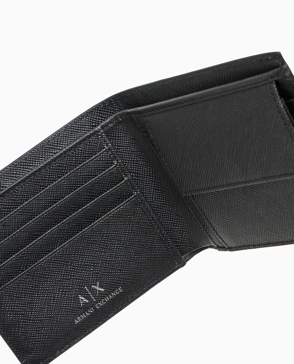Carteira Estampada com Bolso para Moedas Preto-4