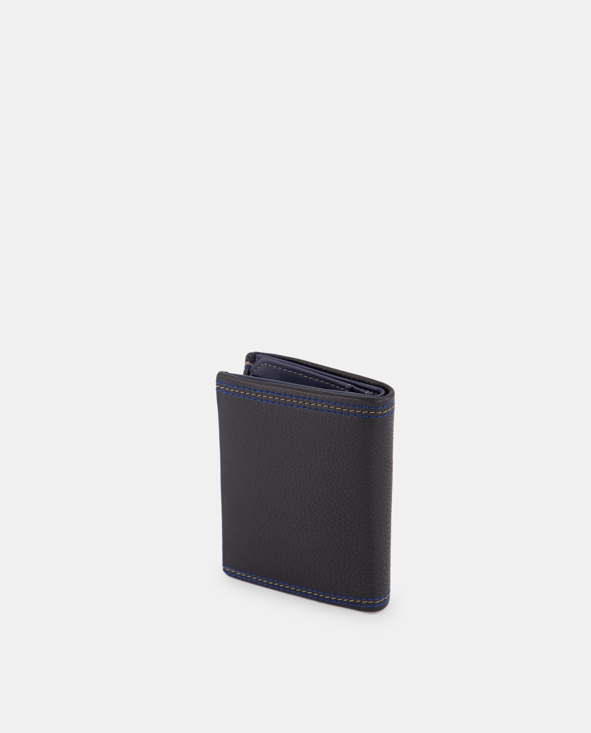 Carteira com Porta-Moedas, Porta-Cartões e Porta-Documento de Identidade Preto-3