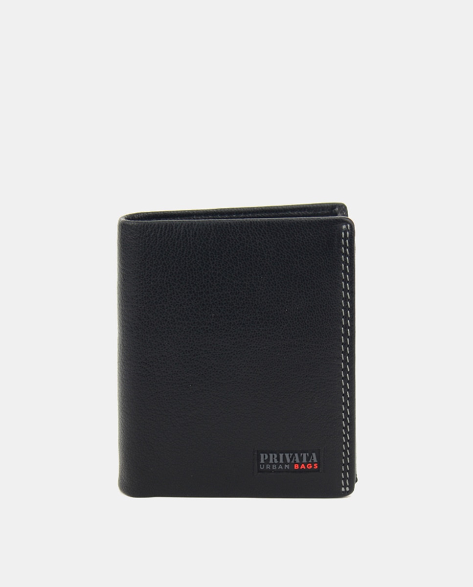 Billetero piel - Privata - Marrón Negro-1