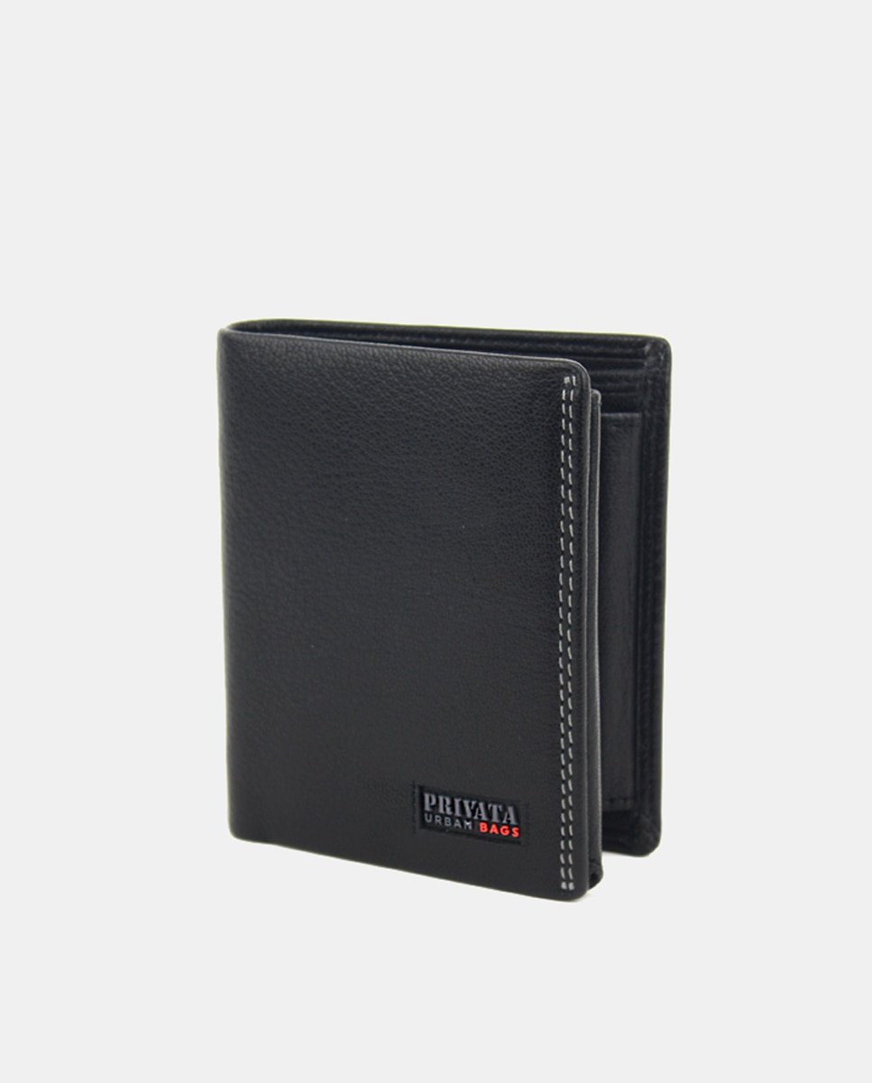 Billetero piel - Privata - Marrón Negro-2