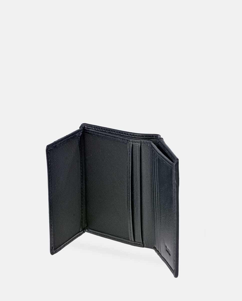 Billetero hombre YANKO con monedero en piel color - Negro Negro-3