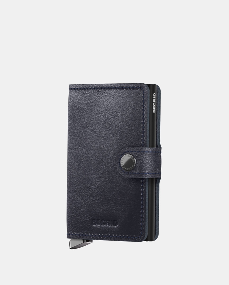 Porta-Cartões em Pele Basco com Proteção RFID - Azul-Marinho Azul-1