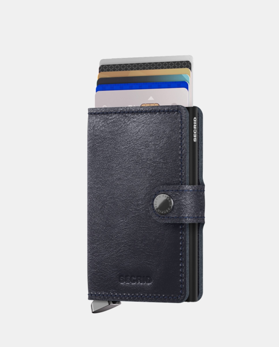 Porta-Cartões em Pele Basco com Proteção RFID - Azul-Marinho Azul-2