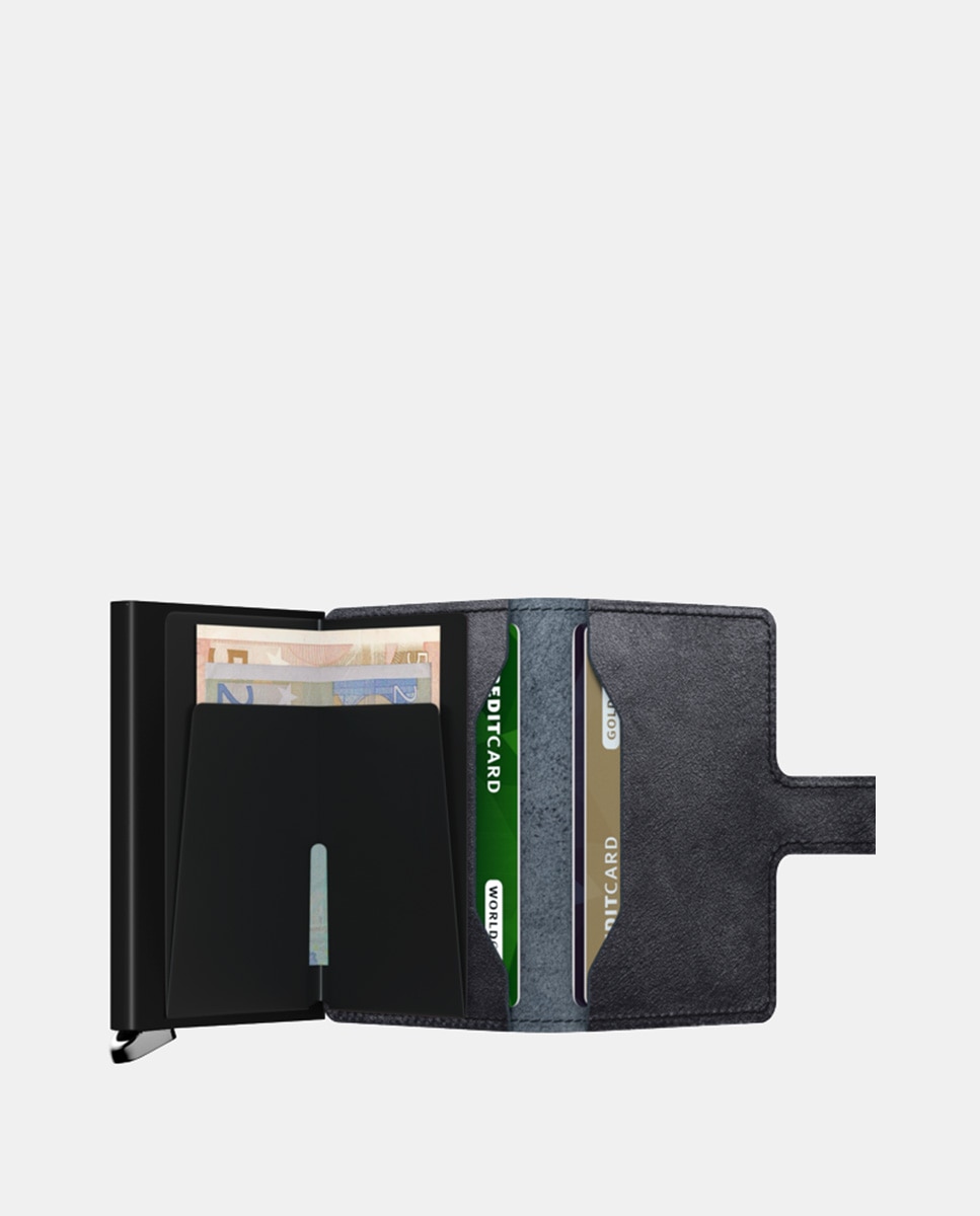 Porta-Cartões em Pele Basco com Proteção RFID - Azul-Marinho Azul-3