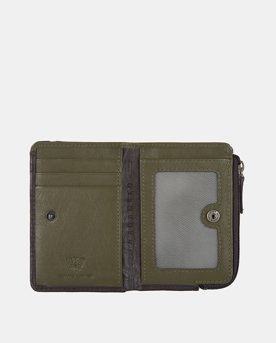 Porta-Moedas com Fecho de Correr Castanho-3