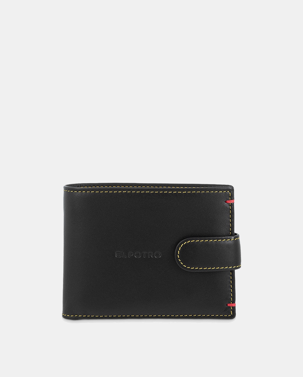 Cartera Monedero Interior de hombre - El Potro - Negro Negro-1