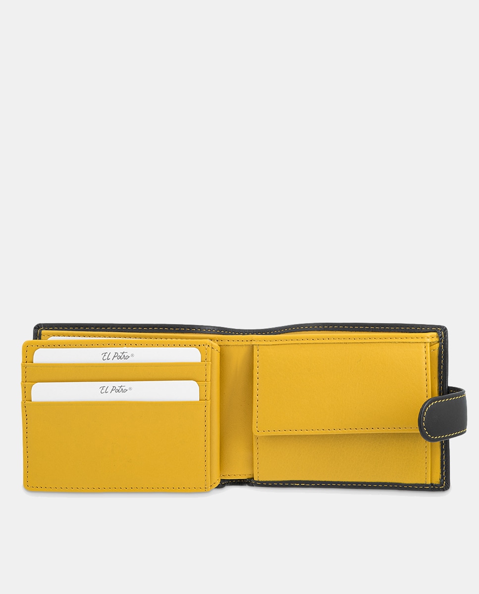 Cartera Monedero Interior de hombre - El Potro - Negro Negro-3