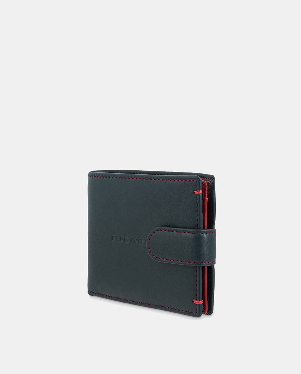 Carteira com Porta-Moedas Interior Azul-2