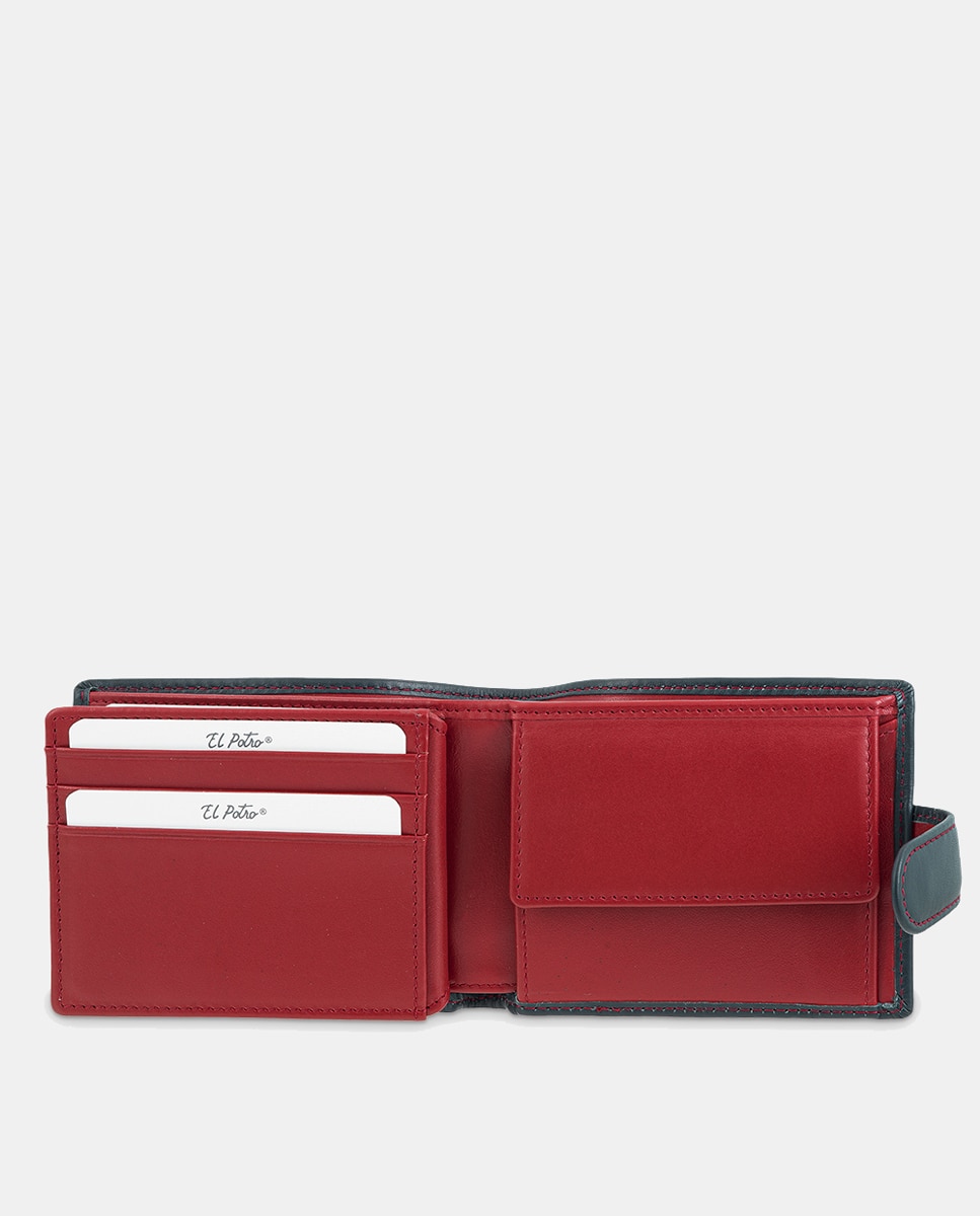 Carteira com Porta-Moedas Interior Azul-3