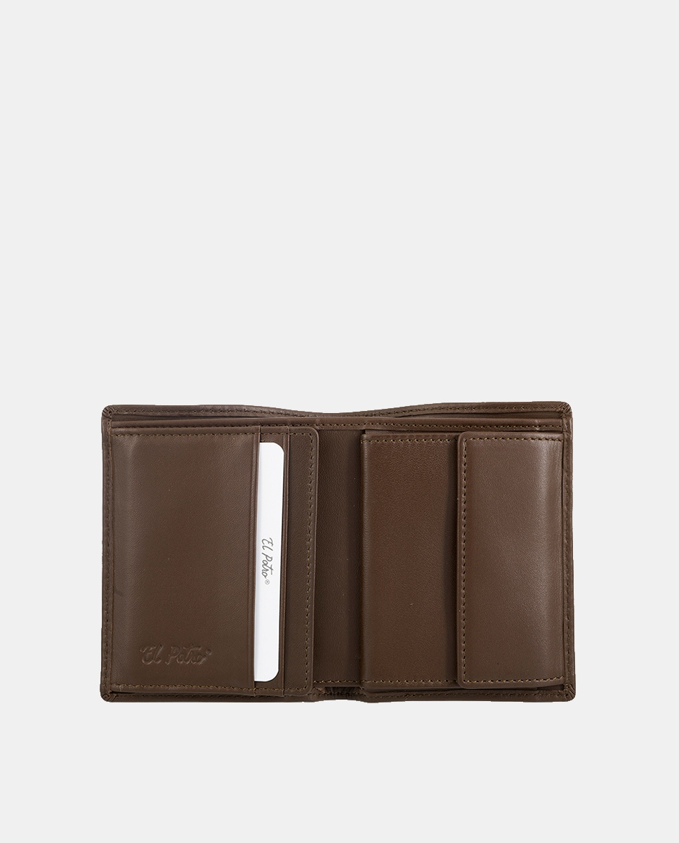 Carteira com Porta-Moedas Interior Camel-3