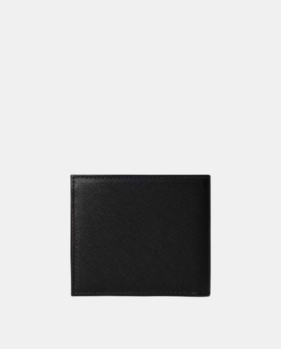 Carteira em Pele para Cartões e Notas com Logótipo Gravado Castanho-2