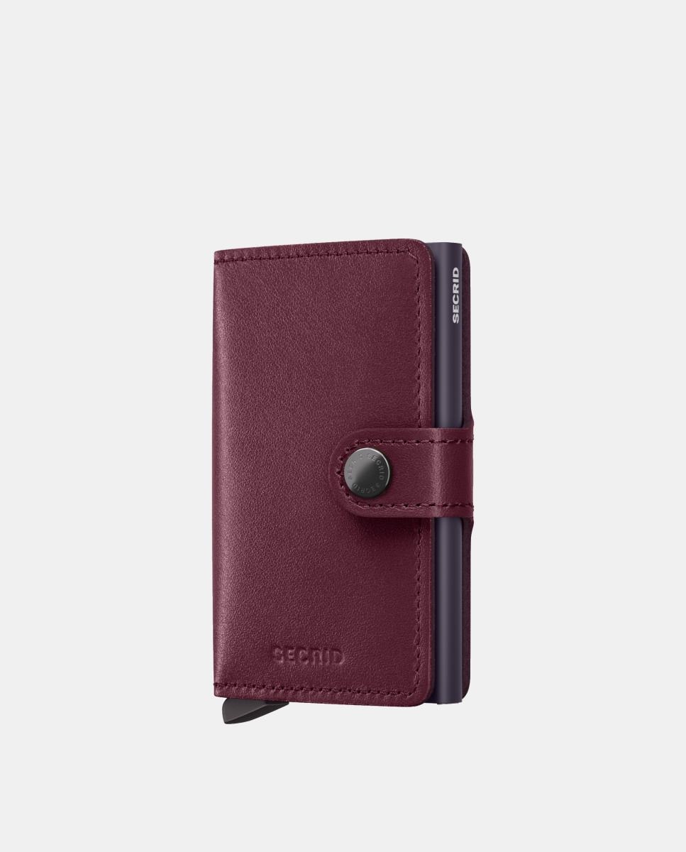 Imagem 0 de Porta-Cartões em Pele Original com Proteção RFID - Bordeaux/Dark Purple