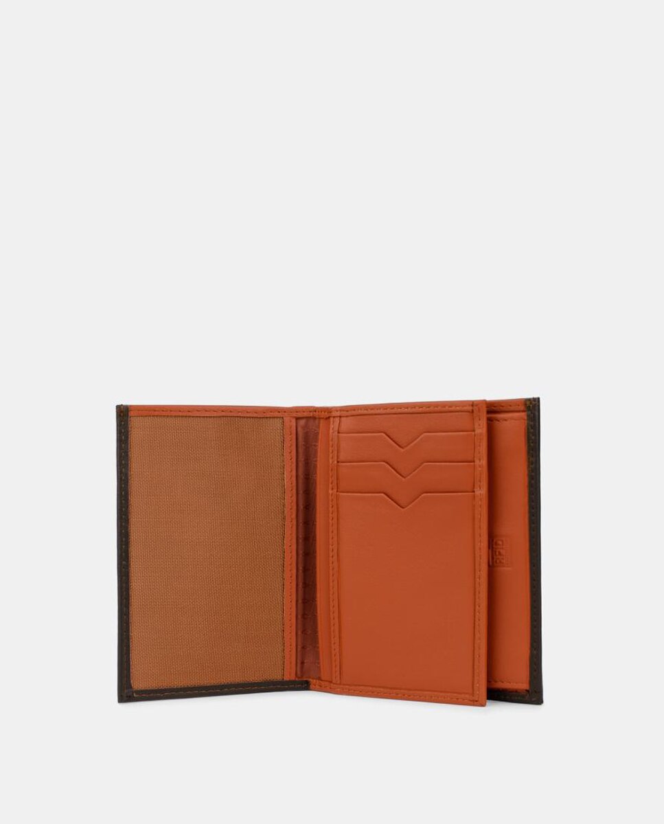 Carteira Vertical com Porta-Moedas Interior Castanho-3