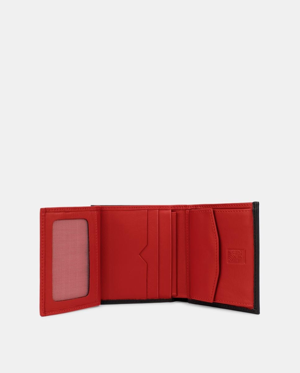 Carteira Vertical com Porta-Moedas Interior Preto-3