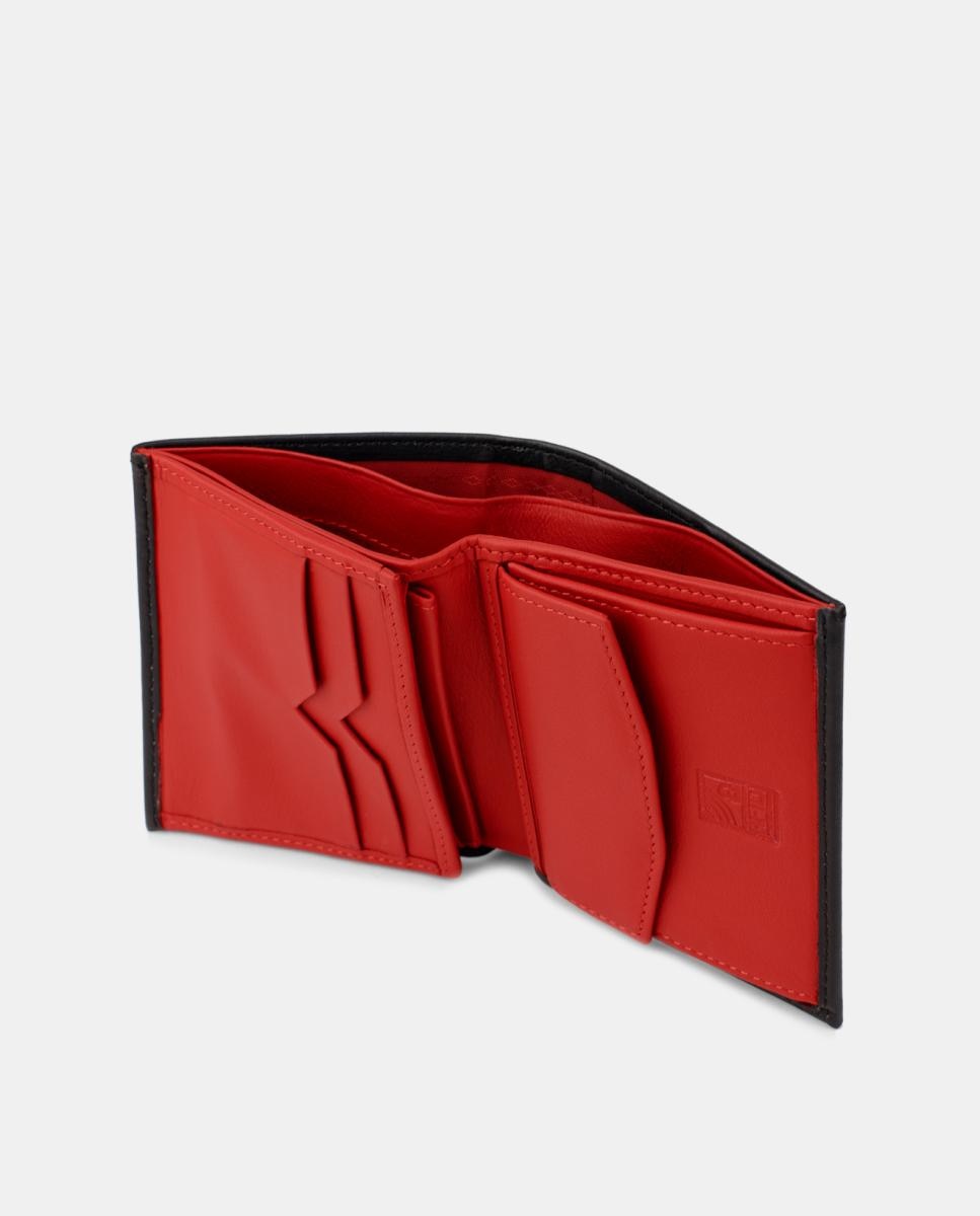 Carteira Vertical com Porta-Moedas Interior Preto-4