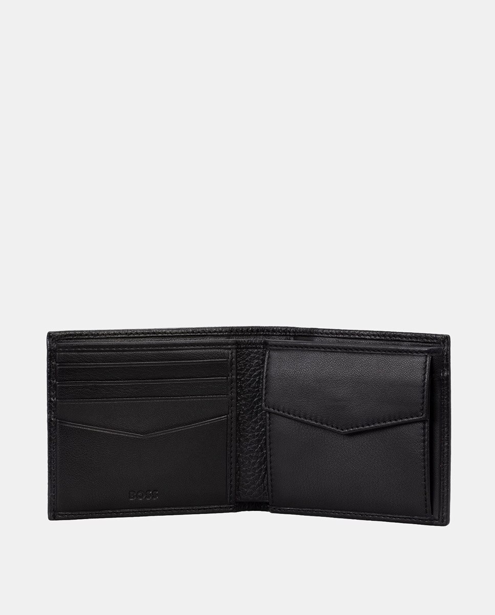Carteira em Pele com Porta-Moedas Preto-2