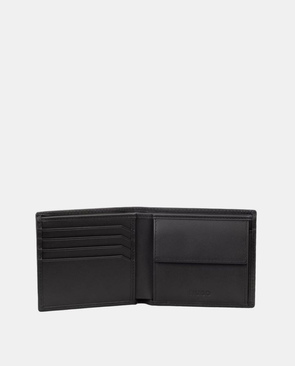 Carteira em Pele com Porta-Moedas Preto-2