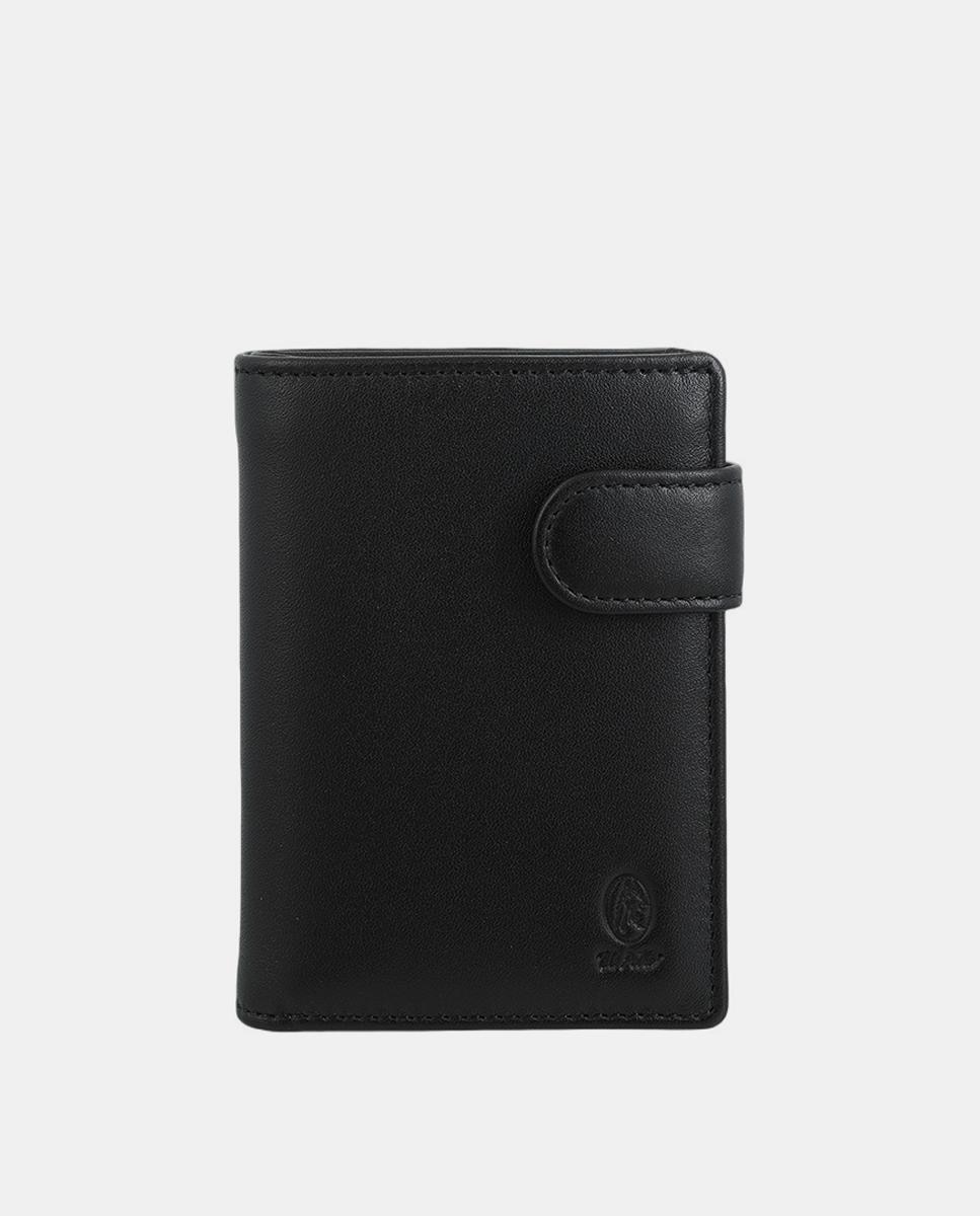 Cartera de piel marrón con monedero y broche de hombre - El Potro - Negro Negro-1