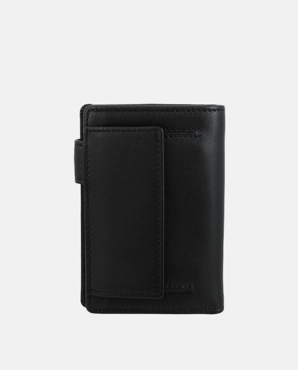 Cartera de piel marrón con monedero y broche de hombre - El Potro - Negro Negro-3